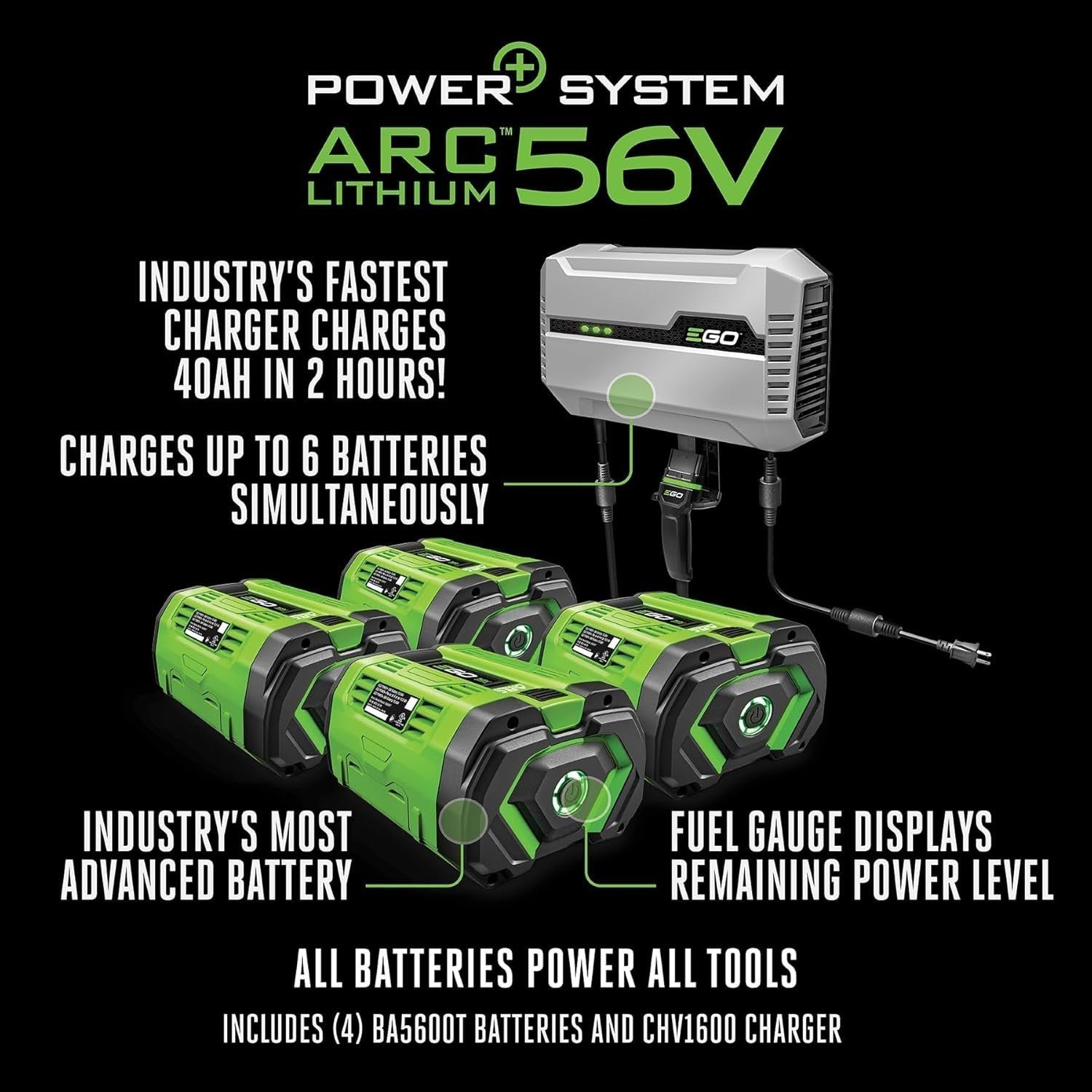 EGO Power+ Electric Riding Lawn Mower, 42″ Deck with Zero Turn Radius, Includes (4) 56V 10.0Ah Batteries and Charger – ZT4204L - Image 9